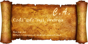 Czégényi Andrea névjegykártya