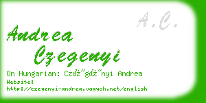 andrea czegenyi business card